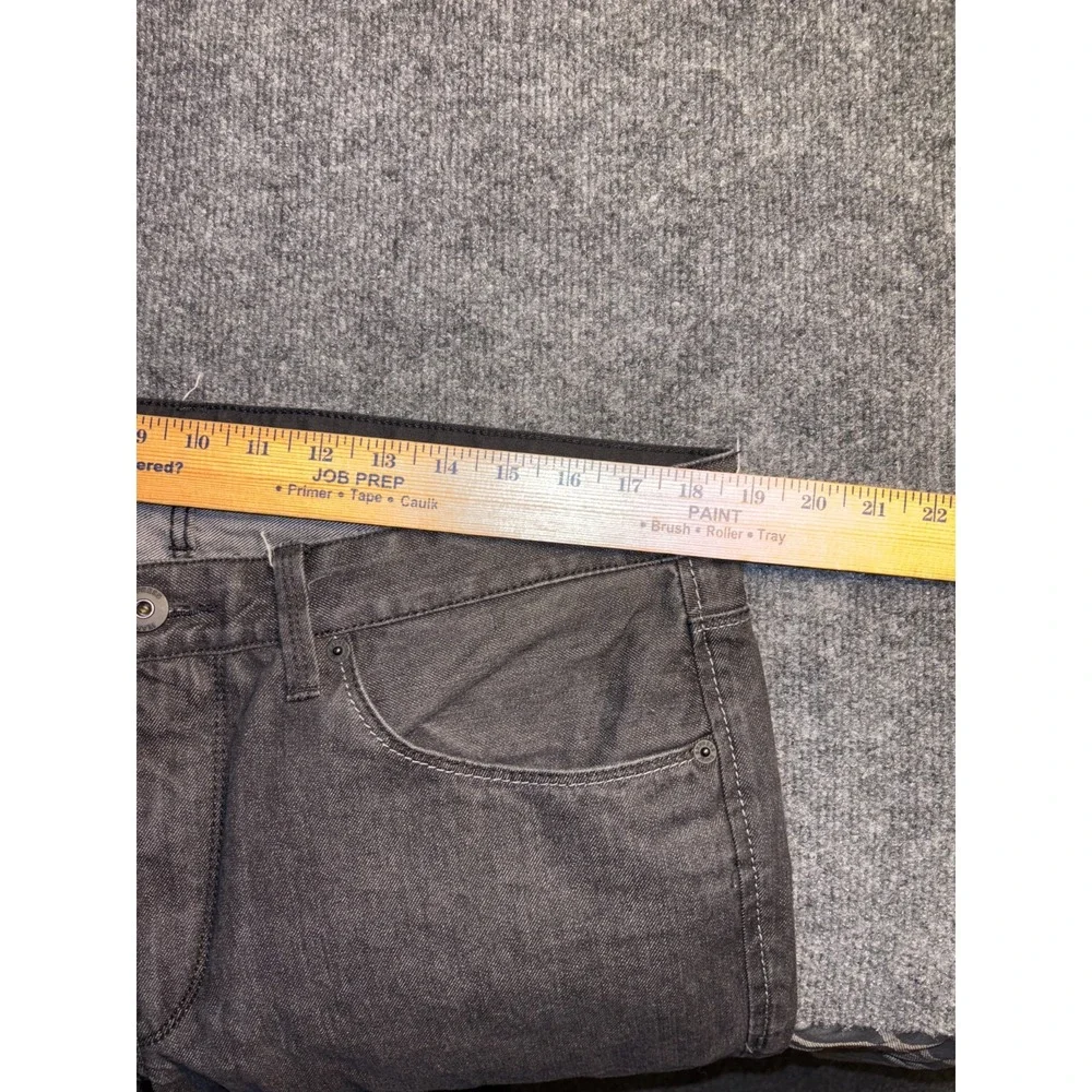 Express Rocco Jeans Men 36x32 Dark Gray Slim Fit Comfort Flat Front Straight Leg